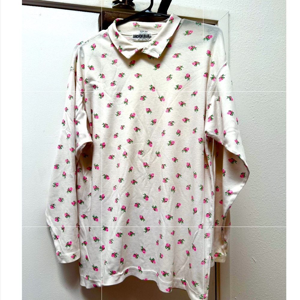Anchor Blue Cream Floral Men's Shirt